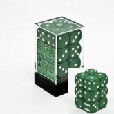 Chessex: Opaque D6 Green/White Dice Block