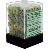 Chessex: Marble Green/Dark Green 12Mm D6