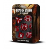 FanRoll: 7CT Dragon Storm Silicone - Red Dragon Scales Polyhedral Dice Set