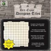 Role 4 Initiative Dry Erase Dungeon Tiles 9 White 10 inch Squares