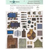 Role 4 Initiative Dungeon Dressing Sticker Market Square Reusable Vinyl